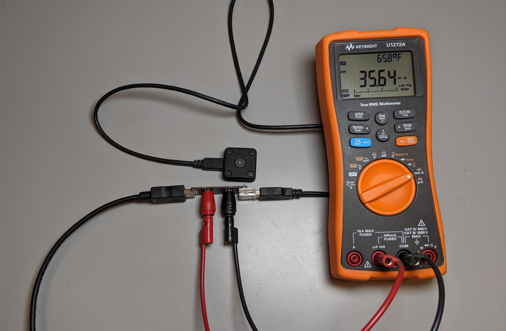 Current measurement with the buzzer on.