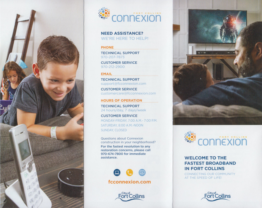 Page one of the post installation Connexion brochure.